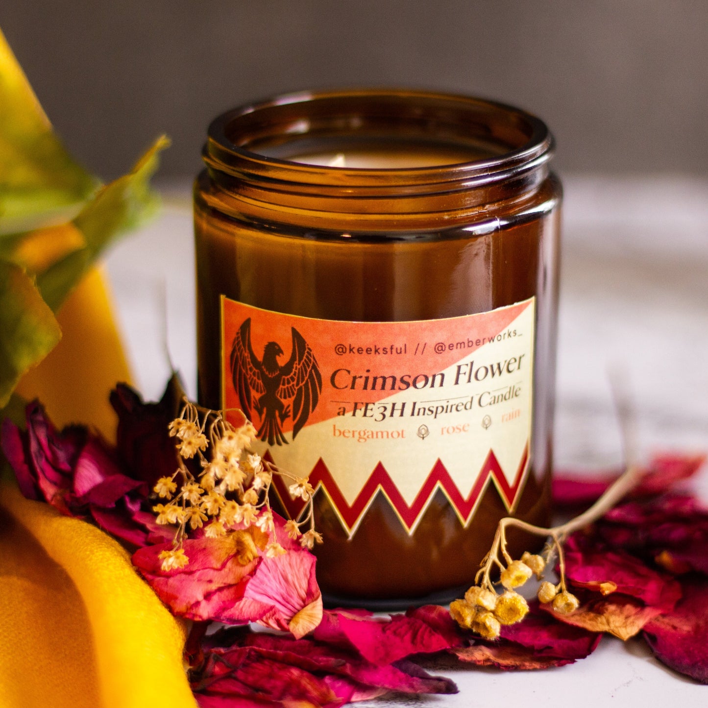 Crimson Flower - Fire Emblem Inspired Candle